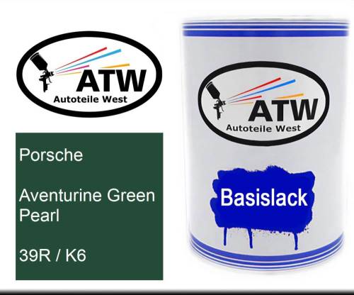 Porsche, Aventurine Green Pearl, 39R / K6: 500ml Lackdose, von ATW Autoteile West.